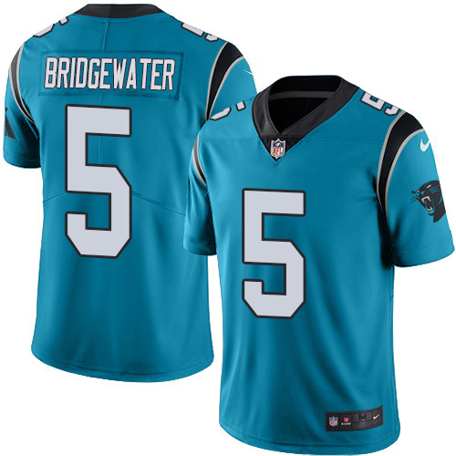 Carolina Panthers #5 Teddy Bridgewater Blue Alternate Men's Stitched Vapor Untouchable Limited Jersey Men's cheap jerseys for sale - CheapJerseys.Shop