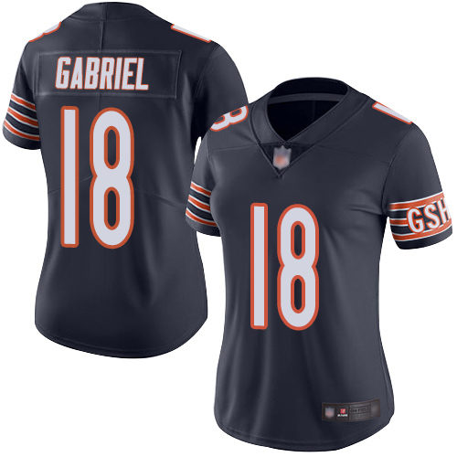 Chicago Bears #18 Taylor Gabriel Navy Blue Team Color Women's Stitched Vapor Untouchable Limited Jersey Womens cheap jerseys for sale - CheapJerseys.Shop