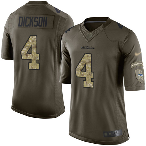 Seattle Seahawks #4 Michael Dickson Green Men's Stitched Limited 2015 Salute To Service Jersey Men's cheap jerseys for sale - CheapJerseys.Shop