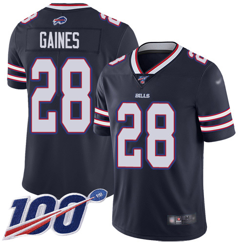 Buffalo Bills #28 E.J. Gaines Navy Men's Stitched Limited Inverted Legend 100th Season Jersey Men's cheap jerseys for sale - CheapJerseys.Shop