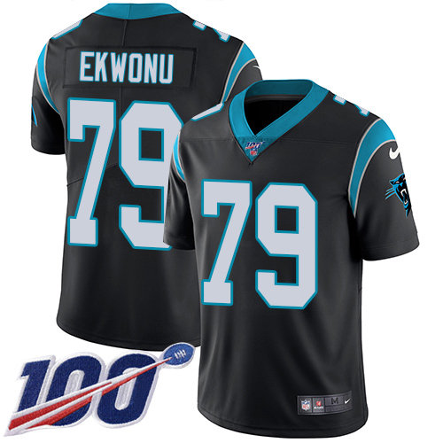 Panthers #79 Ikem Ekwonu Black Team Color Men's Stitched 100th Season Vapor Untouchable Limited Jersey cheap jerseys for sale - CheapJerseys.Shop