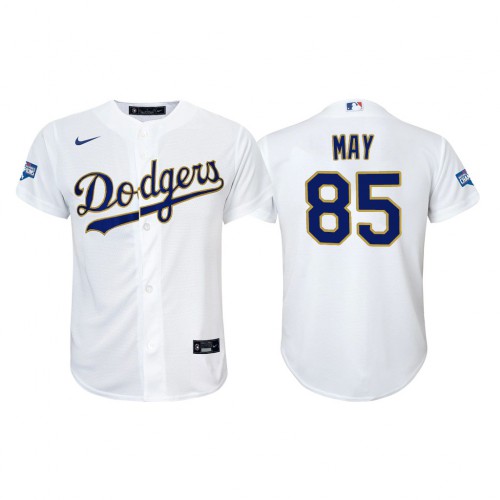 Los Angeles Los Angeles Dodgers #85 Dustin May Youth 2021 Gold Program World Series Champions Jersey Whtie Youth cheap jerseys for sale - CheapJerseys.Shop