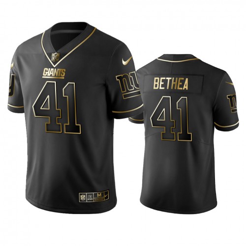 New York Giants #41 Antoine Bethea Black Golden Limited Edition Stitched Jersey Men's cheap jerseys for sale - CheapJerseys.Shop