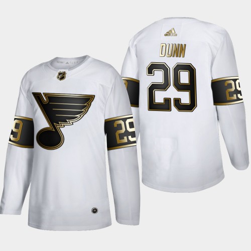 St. Louis St. Louis Blues #29 Vince Dunn Men's White Golden Edition Limited Stitched Jersey Men's cheap jerseys for sale - CheapJerseys.Shop