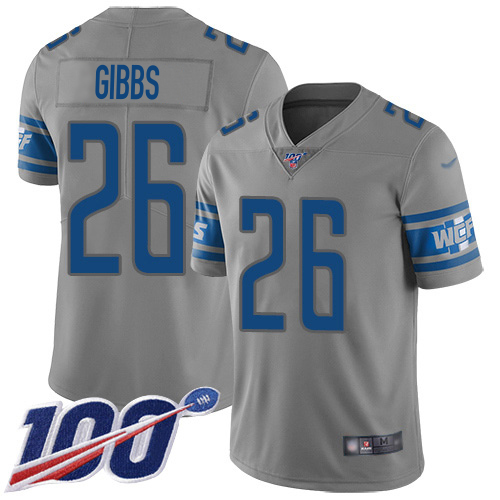 Lions #26 Jahmyr Gibbs Gray Youth Stitched Limited Inverted Legend 100th Season Jersey cheap jerseys for sale - CheapJerseys.Shop