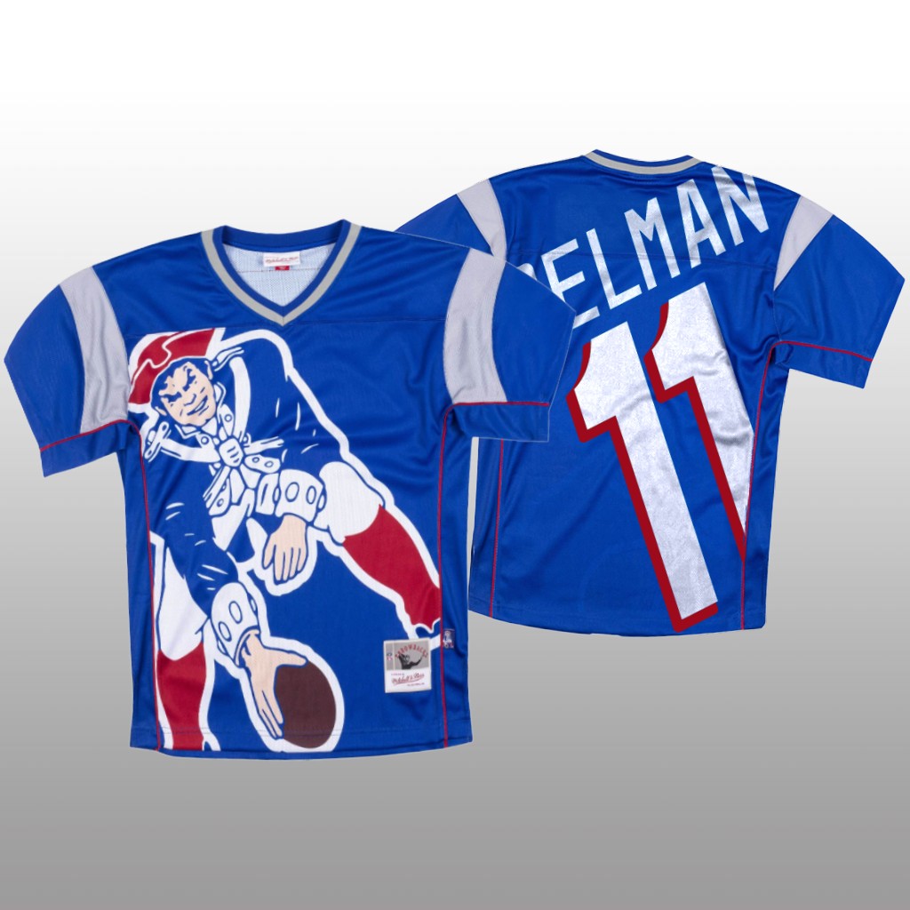 New England Patriots #11 Julian Edelman Blue Men's Mitchell & Nell Big Face Fashion Limited Jersey cheap jerseys for sale - CheapJerseys.Shop