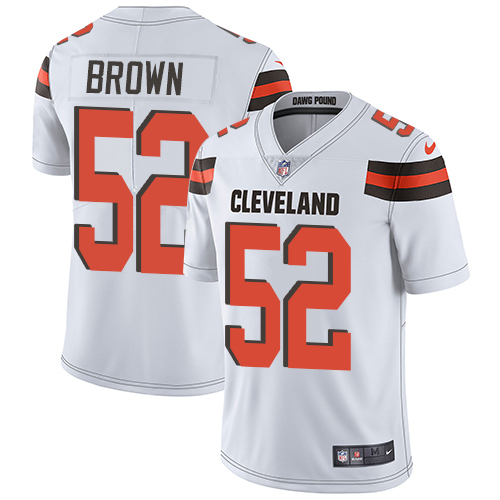 Cleveland Browns #52 Preston Brown White Men's Stitched Vapor Untouchable Limited Jersey Men's cheap jerseys for sale - CheapJerseys.Shop