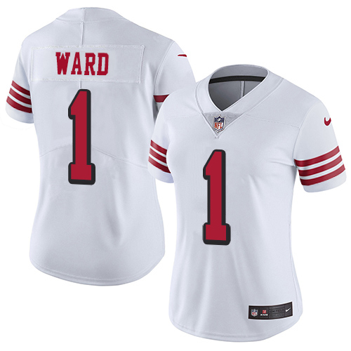 49ers #1 Jimmie Ward White Rush Women's Stitched Vapor Untouchable Limited Jersey cheap jerseys for sale - CheapJerseys.Shop