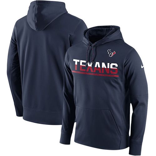 Men's Houston Texans Navy Sideline Circuit Pullover Performance Hoodie cheap jerseys for sale - CheapJerseys.Shop