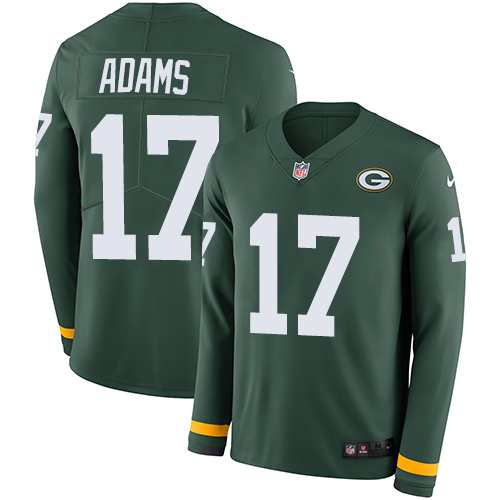 Packers #17 Davante Adams Green Team Color Youth Stitched Limited Therma Long Sleeve Jersey cheap jerseys for sale - CheapJerseys.Shop