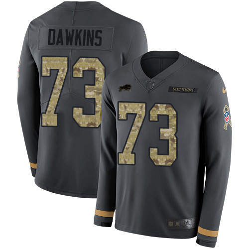 Bills #73 Dion Dawkins Anthracite Salute To Service Youth Stitched Limited Therma Long Sleeve Jersey cheap jerseys for sale - CheapJerseys.Shop