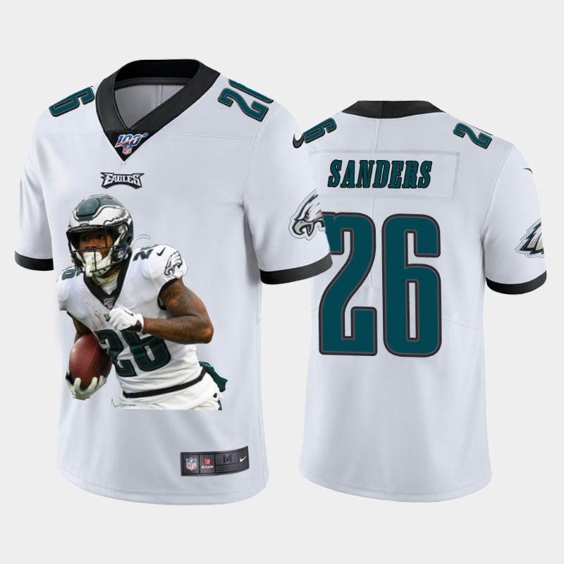 Philadelphia Eagles #26 Miles Sanders Team Hero 1 Vapor Limited 100 Jersey White cheap jerseys for sale - CheapJerseys.Shop