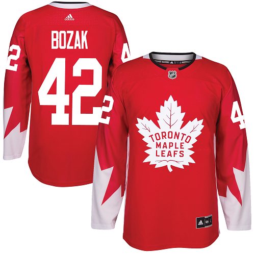 Maple Toronto Maple Leafs #42 Tyler Bozak Red Team Canada Authentic Stitched Jersey Men's cheap jerseys for sale - CheapJerseys.Shop