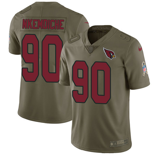 Arizona Cardinals #90 Robert Nkemdiche Olive Men's Stitched Limited 2017 Salute to Service Jersey Men's cheap jerseys for sale - CheapJerseys.Shop