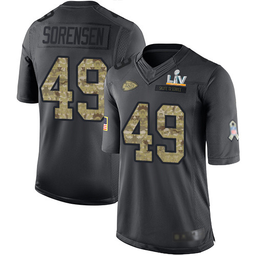 Kansas City Chiefs #49 Daniel Sorensen Black Youth Super Bowl LV Bound Stitched Limited 2016 Salute to Service Jersey Youth cheap jerseys for sale - CheapJerseys.Shop