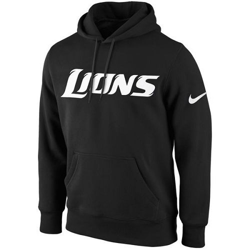 Men's Detroit Lions Black KO Wordmark Performance Hoodie cheap jerseys for sale - CheapJerseys.Shop