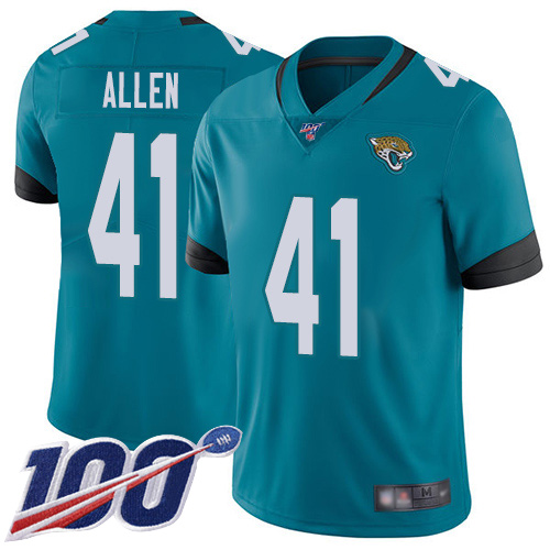 Jaguars #41 Josh Allen Teal Green Alternate Men's Stitched 100th Season Vapor Limited Jersey cheap jerseys for sale - CheapJerseys.Shop