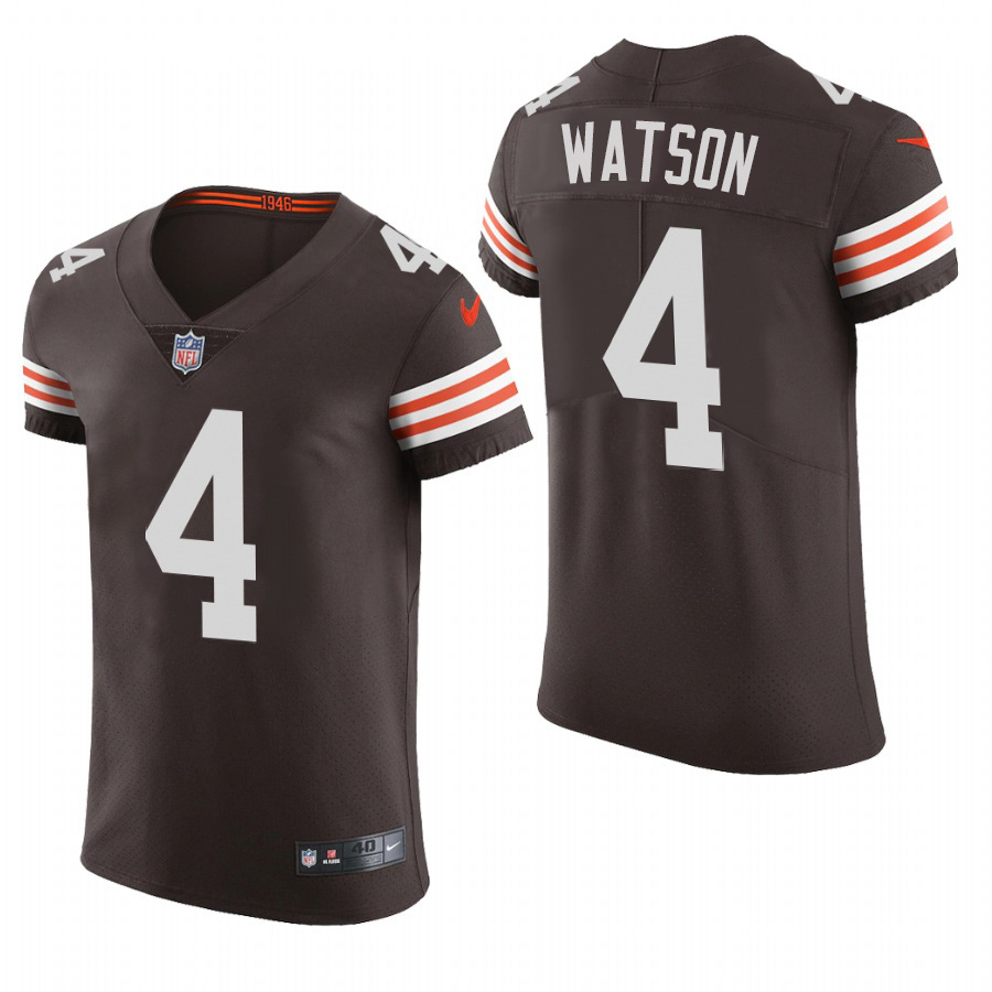 Cleveland Browns #4 Deshaun Watson Men's Brwon Team Color Men's Stitched 2020 Vapor Untouchable Elite Jersey cheap jerseys for sale - CheapJerseys.Shop