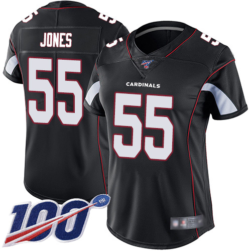 Arizona Cardinals #55 Chandler Jones Black Alternate Women's Stitched 100th Season Vapor Limited Jersey Womens cheap jerseys for sale - CheapJerseys.Shop