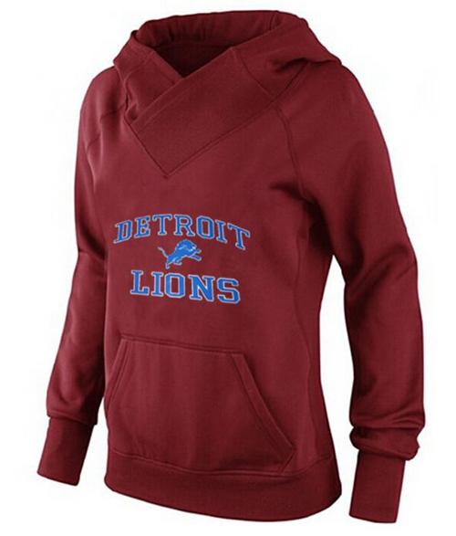 Women's Detroit Lions Heart & Soul Pullover Hoodie Red cheap jerseys for sale - CheapJerseys.Shop