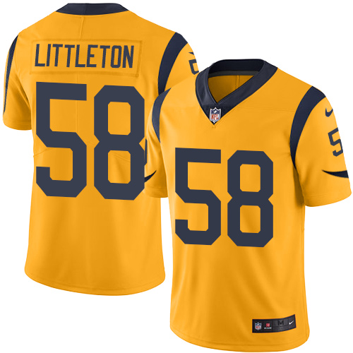 Los Angeles Rams #58 Cory Littleton Gold Men's Stitched Limited Rush Jersey Men's cheap jerseys for sale - CheapJerseys.Shop