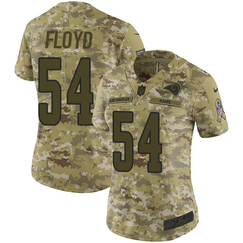 Los Angeles Rams #54 Leonard Floyd Camo Women's Stitched Limited 2018 Salute To Service Jersey Womens cheap jerseys for sale - CheapJerseys.Shop