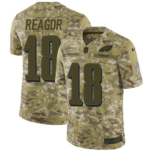Philadelphia Eagles #18 Jalen Reagor Camo Youth Stitched Limited 2018 Salute To Service Jersey Youth cheap jerseys for sale - CheapJerseys.Shop