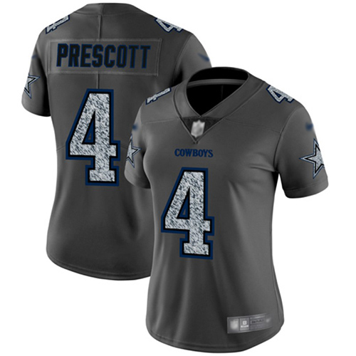 Cowboys #4 Dak Prescott Gray Static Women's Stitched Vapor Untouchable Limited Jersey cheap jerseys for sale - CheapJerseys.Shop
