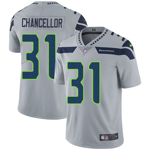 Seattle Seahawks #31 Kam Chancellor Grey Alternate Men's Stitched Vapor Untouchable Limited Jersey Men's cheap jerseys for sale - CheapJerseys.Shop