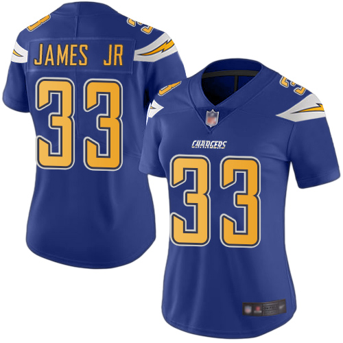 Chargers #33 Derwin James Jr Electric Blue Women's Stitched Limited Rush Jersey cheap jerseys for sale - CheapJerseys.Shop