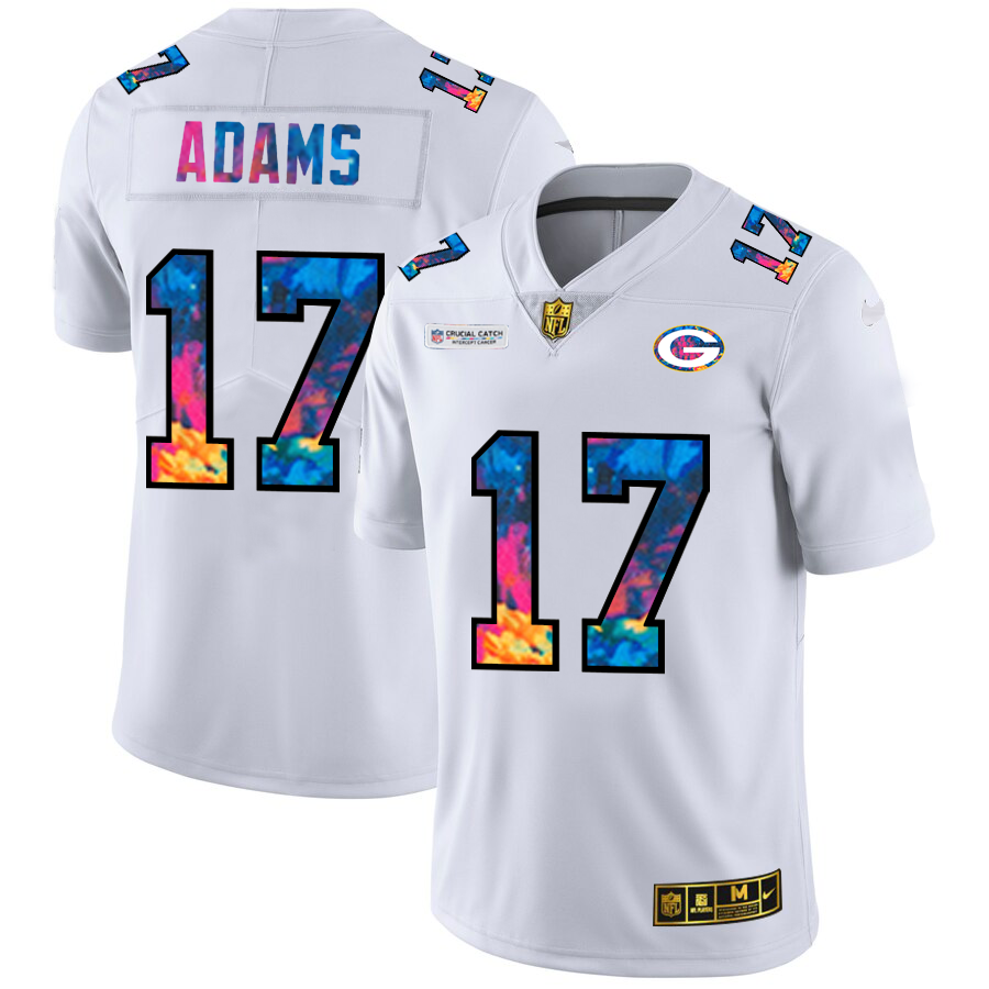 Green Bay Packers #17 Davante Adams Men's White Multi-Color 2020 Crucial Catch Limited Jersey cheap jerseys for sale - CheapJerseys.Shop