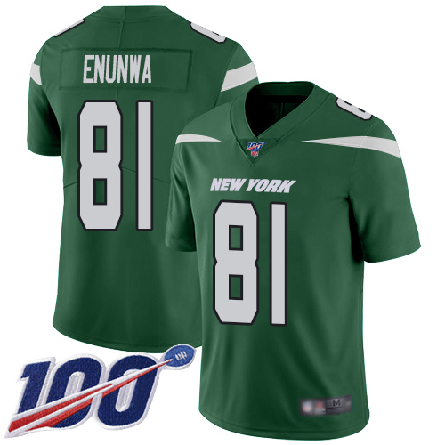 New York Jets #81 Quincy Enunwa Green Team Color Men's Stitched 100th Season Vapor Limited Jersey Men's cheap jerseys for sale - CheapJerseys.Shop