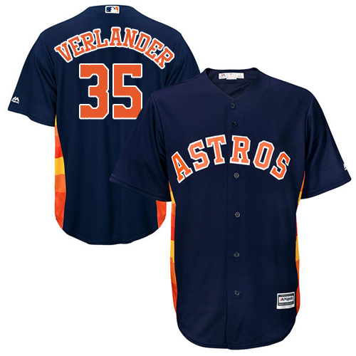 Houston Astros #35 Justin Verlander Navy Blue New Cool Base Stitched Jersey Men's cheap jerseys for sale - CheapJerseys.Shop