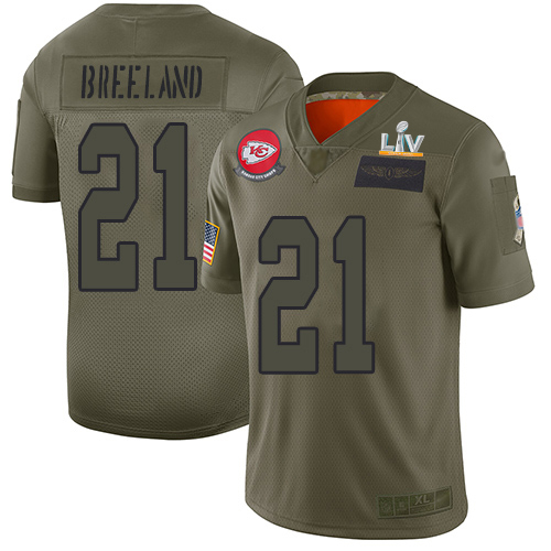 Kansas City Chiefs #21 Bashaud Breeland Camo Youth Super Bowl LV Bound Stitched Limited 2019 Salute To Service Jersey Youth cheap jerseys for sale - CheapJerseys.Shop