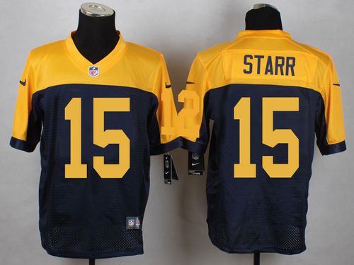 Packers #15 Bart Starr Navy Blue Alternate Men's Stitched New Elite Jersey cheap jerseys for sale - CheapJerseys.Shop