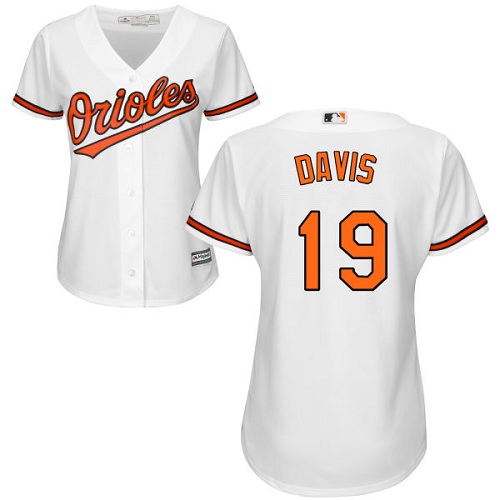 Baltimore Orioles #19 Chris Davis White Home Women's Stitched Jersey Womens cheap jerseys for sale - CheapJerseys.Shop