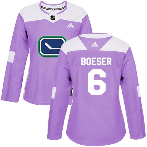 Vancouver Canucks #6 Brock Boeser Purple Authentic Fights Cancer Women's Stitched Jersey Womens cheap jerseys for sale - CheapJerseys.Shop