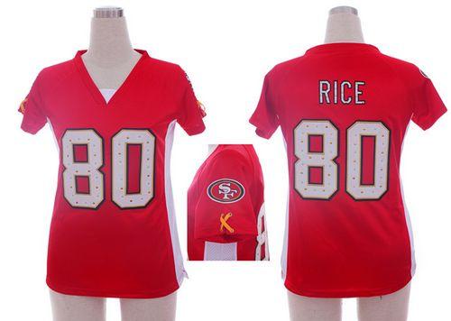 49ers #80 Jerry Rice Red Team Color Draft Him Name & Number Top Women's Stitched Elite Jersey cheap jerseys for sale - CheapJerseys.Shop