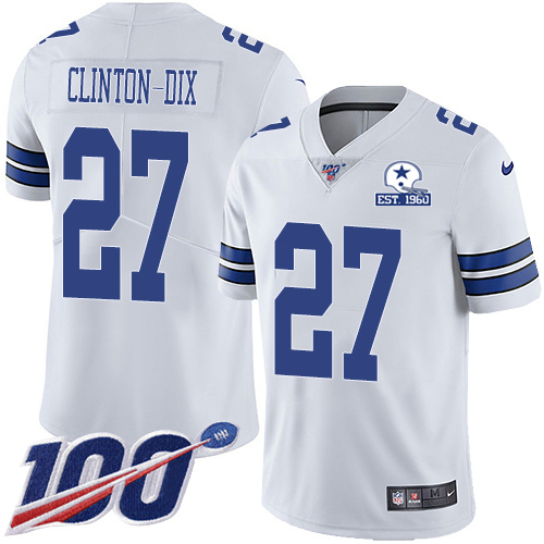 Dallas Cowboys #27 Ha Ha Clinton-Dix White Men's Stitched With Established In 1960 Patch 100th Season Vapor Untouchable Limited Jersey Men's cheap jerseys for sale - CheapJerseys.Shop