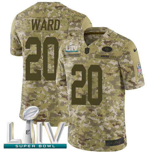 San Francisco 49ers #20 Jimmie Ward Camo Super Bowl LIV 2020 Men's Stitched Limited 2018 Salute To Service Jersey Men's cheap jerseys for sale - CheapJerseys.Shop