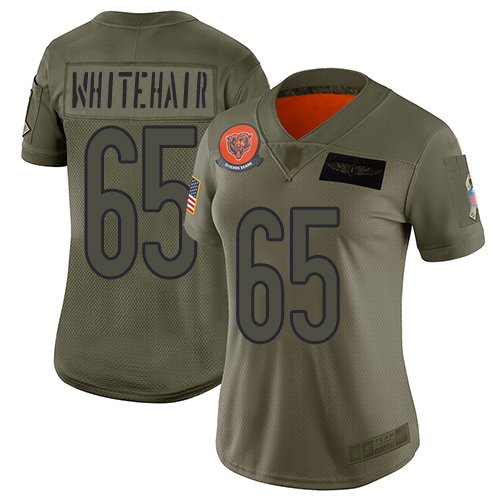 Chicago Bears #65 Cody Whitehair Camo Women's Stitched Limited 2019 Salute to Service Jersey Womens cheap jerseys for sale - CheapJerseys.Shop