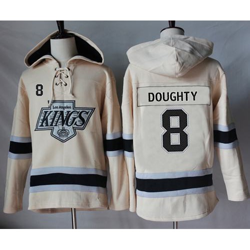 Los Angeles Kings #8 Drew Doughty Cream Sawyer Hooded Sweatshirt Stitched Jersey Men's cheap jerseys for sale - CheapJerseys.Shop