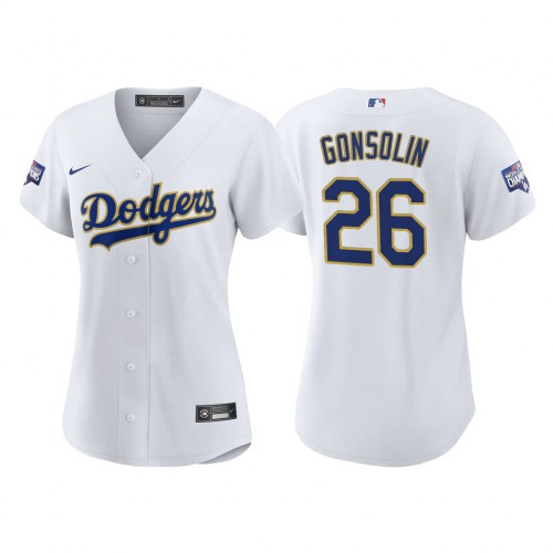 Los Angeles Los Angeles Dodgers #26 Tony Gonsolin Women's 2021 Gold Program World Series Champions Jersey Whtie Womens cheap jerseys for sale - CheapJerseys.Shop