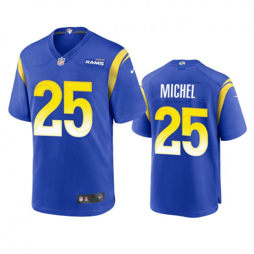 Los Angeles Los Angeles Rams #25 Sony Michel Men's Game Jersey - Royal Men's cheap jerseys for sale - CheapJerseys.Shop