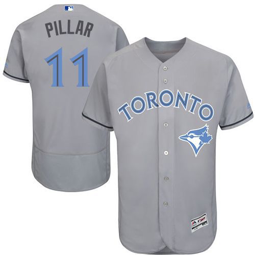 Toronto Blue Jays #11 Kevin Pillar Grey Flexbase Authentic Collection Father's Day Stitched Jersey Men's cheap jerseys for sale - CheapJerseys.Shop