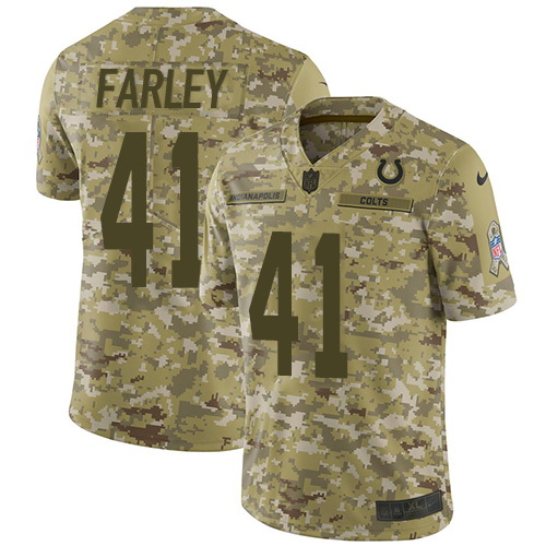 Indianapolis Colts #41 Matthias Farley Camo Youth Stitched Limited 2018 Salute to Service Jersey Youth cheap jerseys for sale - CheapJerseys.Shop