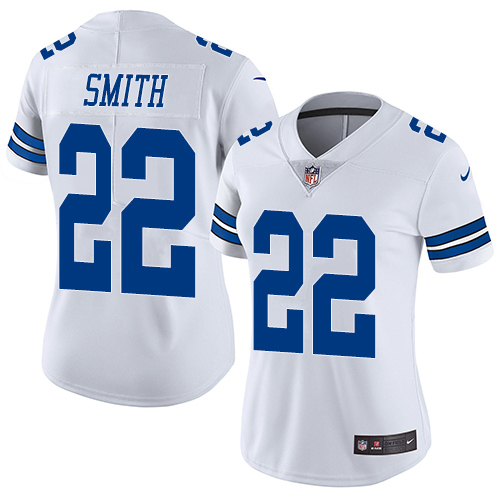 Cowboys #22 Emmitt Smith White Women's Stitched Vapor Untouchable Limited Jersey cheap jerseys for sale - CheapJerseys.Shop