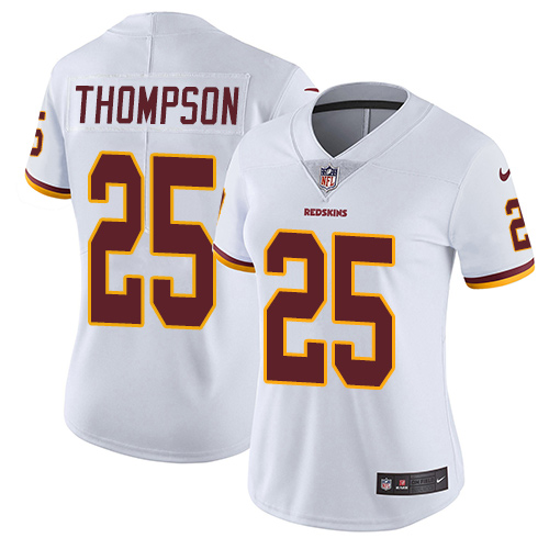 Washington Commanders #25 Chris Thompson White Women's Stitched Vapor Untouchable Limited Jersey Womens cheap jerseys for sale - CheapJerseys.Shop