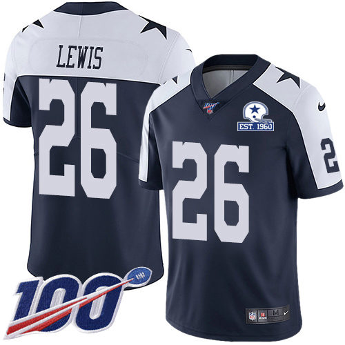 Dallas Cowboys #26 Jourdan Lewis Navy Blue Thanksgiving Men's Stitched With Established In 1960 Patch 100th Season Vapor Untouchable Limited Throw cheap jerseys for sale - CheapJerseys.Shop