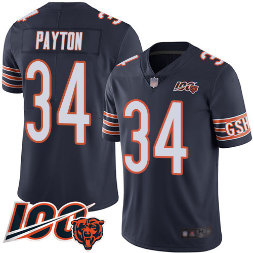 Bears #34 Walter Payton Navy Blue Team Color Men's Stitched 100th Season Vapor Limited Jersey cheap jerseys for sale - CheapJerseys.Shop